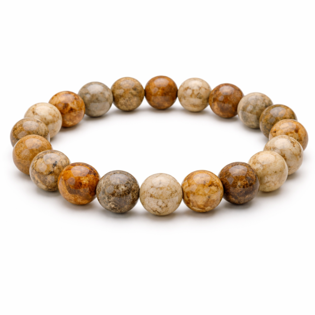 Landschapsjaspis 10mm (armband, kogel)