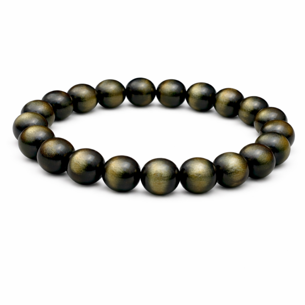Goud Obsidiaan 8mm (armband, kogel)