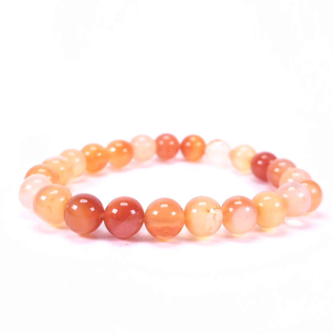 Oranje Carneool 8mm (armband, kogel)