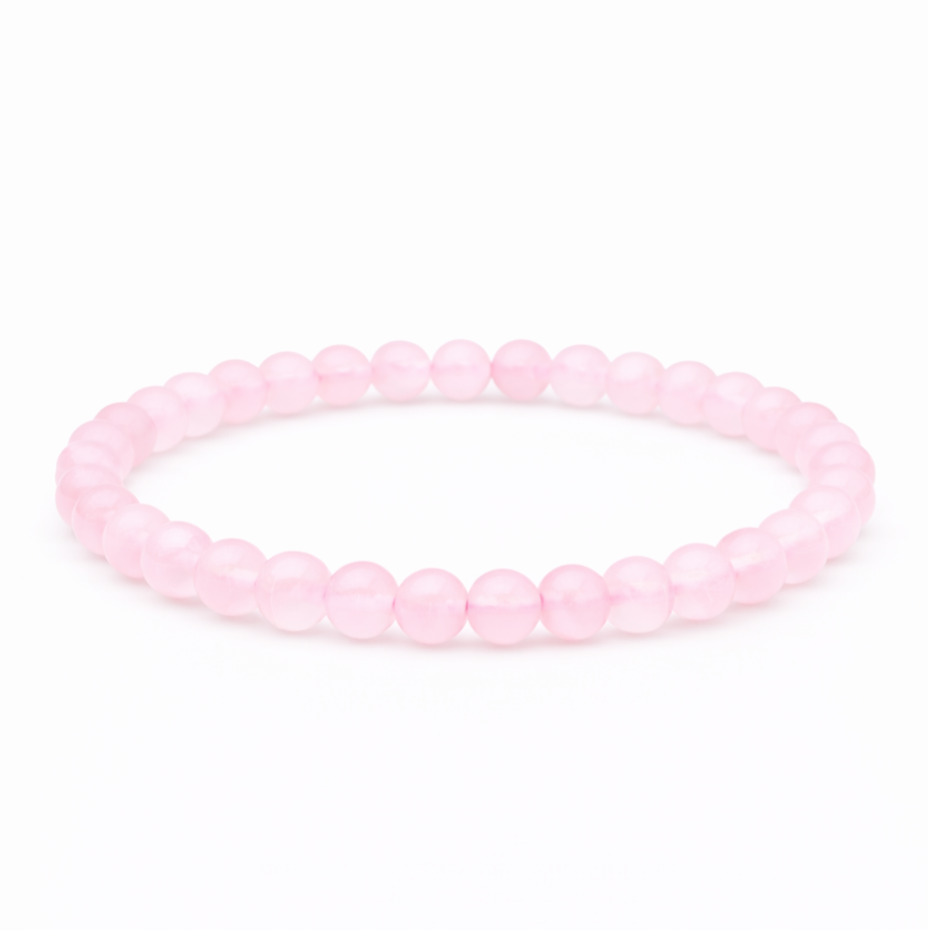 Rozenkwarts 6mm (armband, kogel)