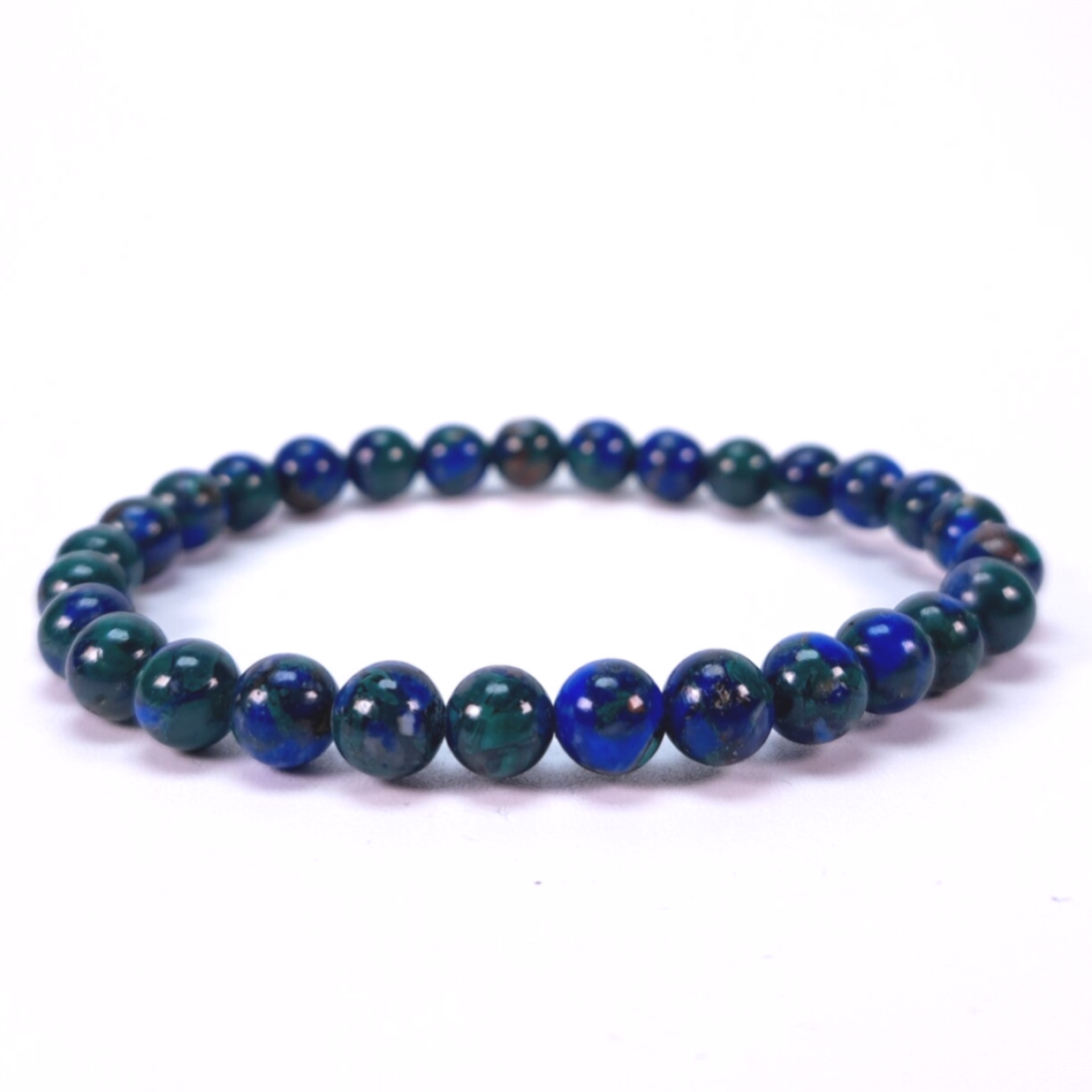 Azuriet & Malachiet 6mm (armband, kogel)