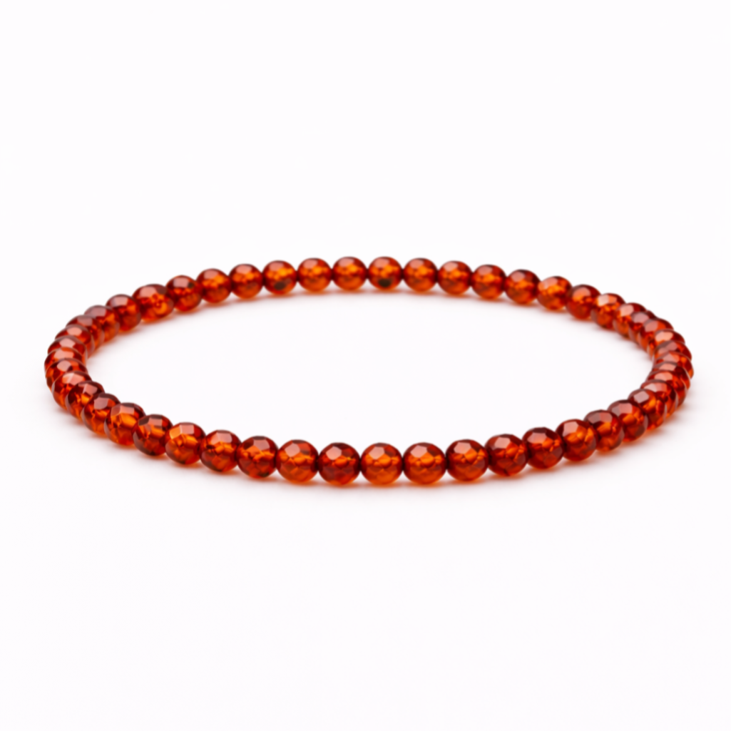 Granaat armband facet