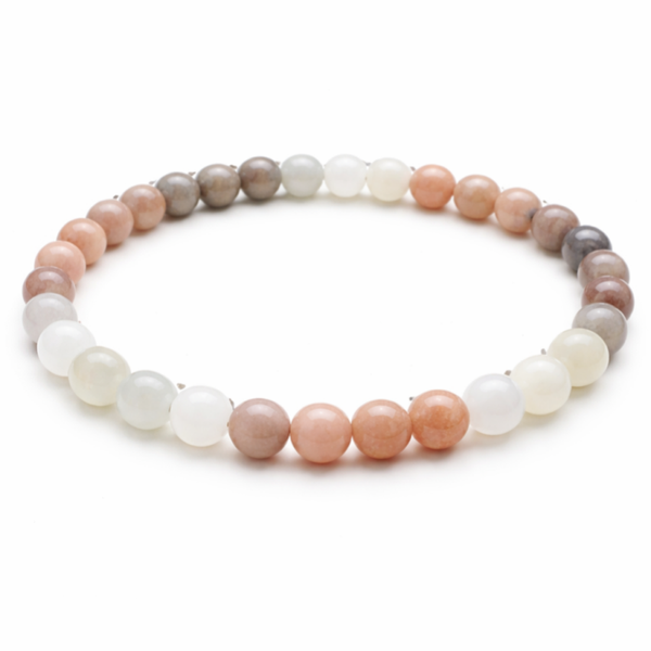 Maansteen multi 8mm (armband, kogel)