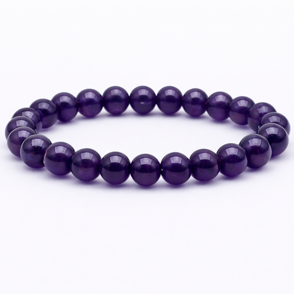 Amethist 8mm AA, Uruguay (armband, kogel)