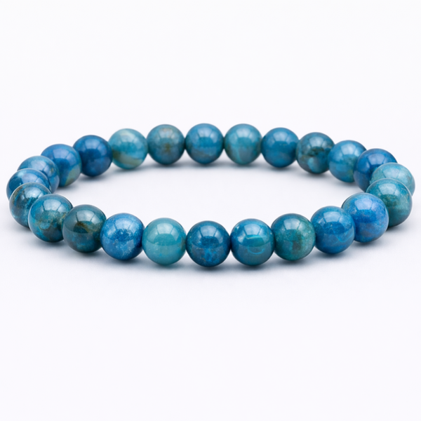 Blauwe Apatiet 8mm (armband, kogel)