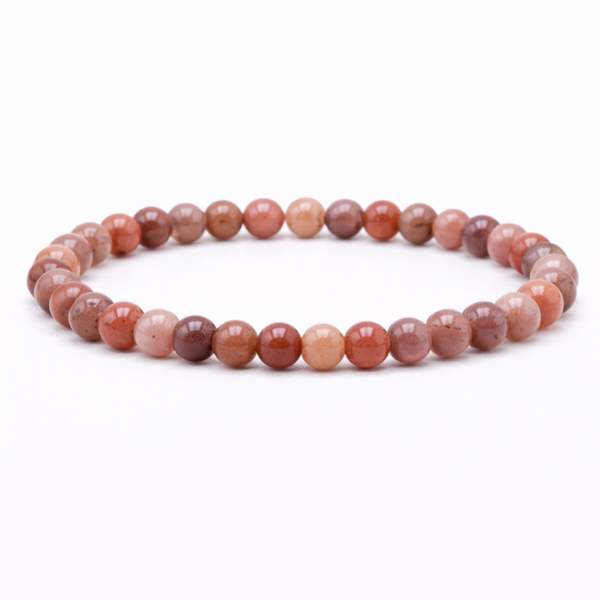 Rode Aventurijn 6mm (armband, kogel)