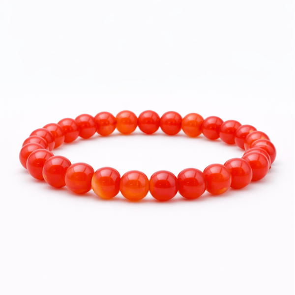 Rode Carneool 8mm (armband, kogel)