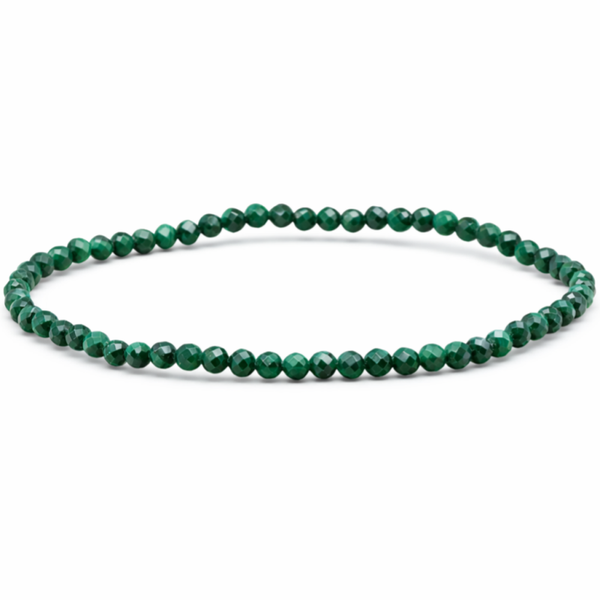 Malachiet gefaceteerd 4mm (armband, kogelfacet)