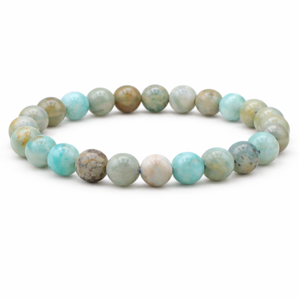 Amazoniet Peru 8mm (armband, kogel)