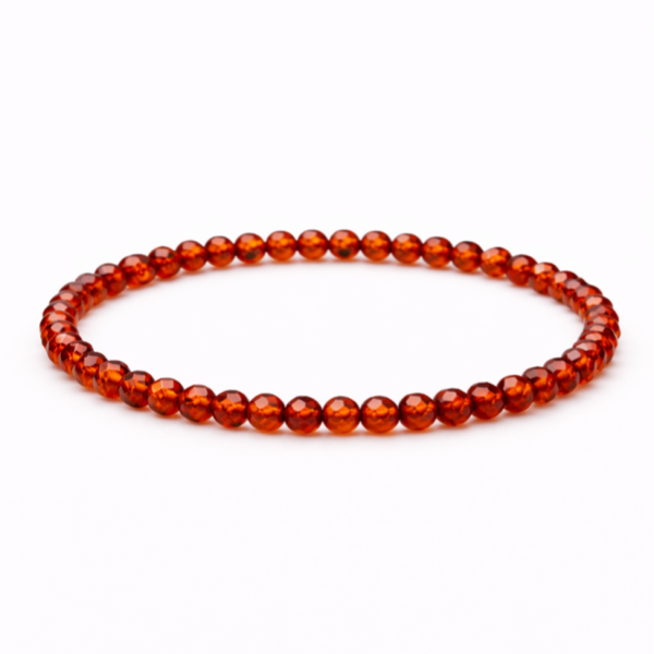 Granaat armband facet