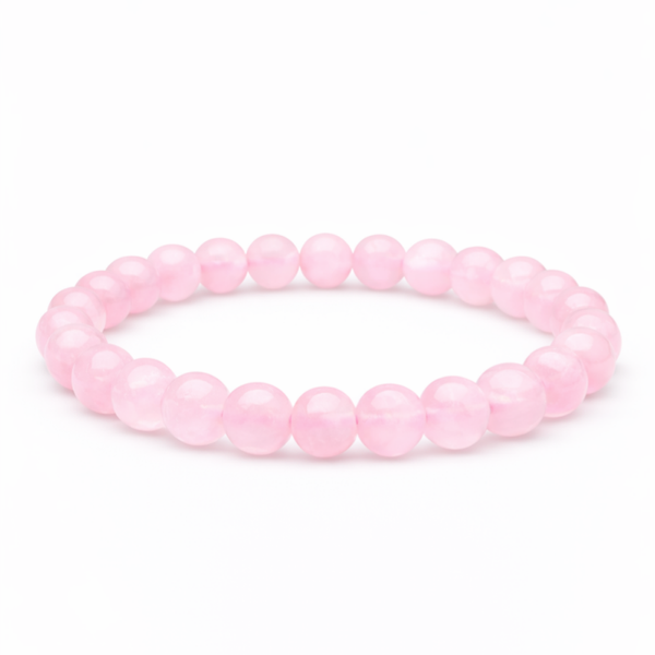 Rozenkwarts 8mm (armband, kogel)
