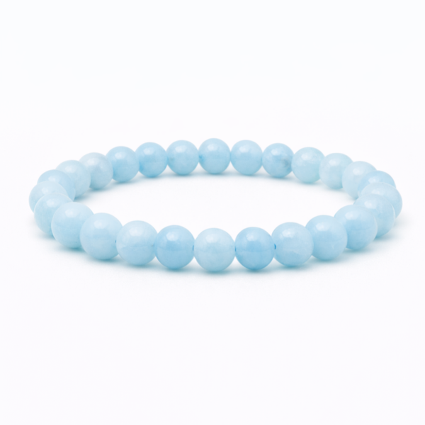 Aquamarijn armband rond