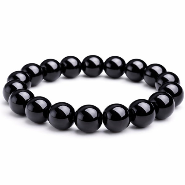 Zwarte Obsidiaan 10mm (armband, kogel)
