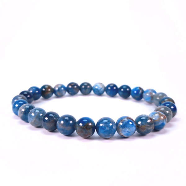 Blauwe Apatiet 8mm (armband, kogel)