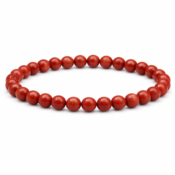 Rode Jaspis 6mm (armband, kogel)
