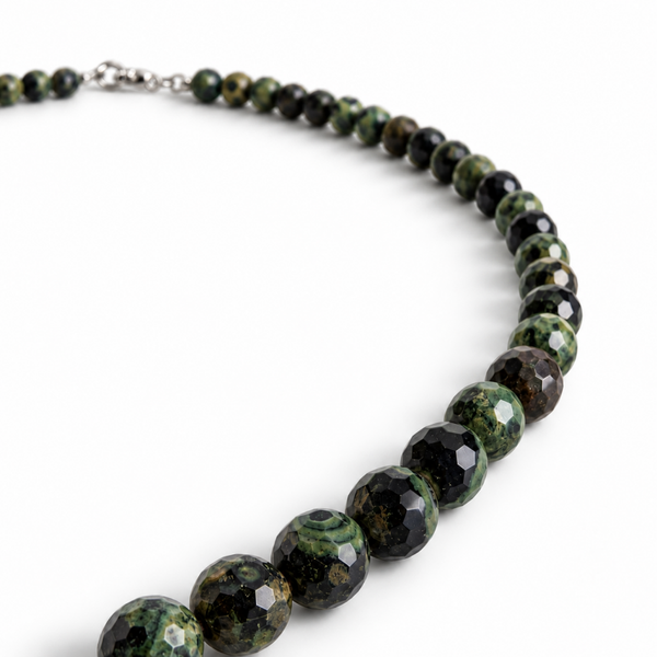 Kambaba Jaspis ketting facet 6 mm | 45 cm