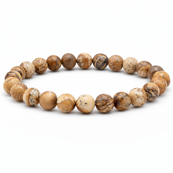 Landschapsjaspis 8mm (armband, kogel)