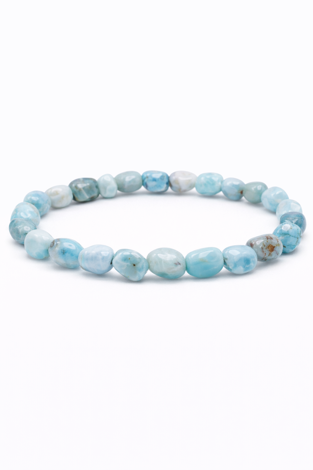 Larimar 6-8mm (armband, trommelsteentjes)
