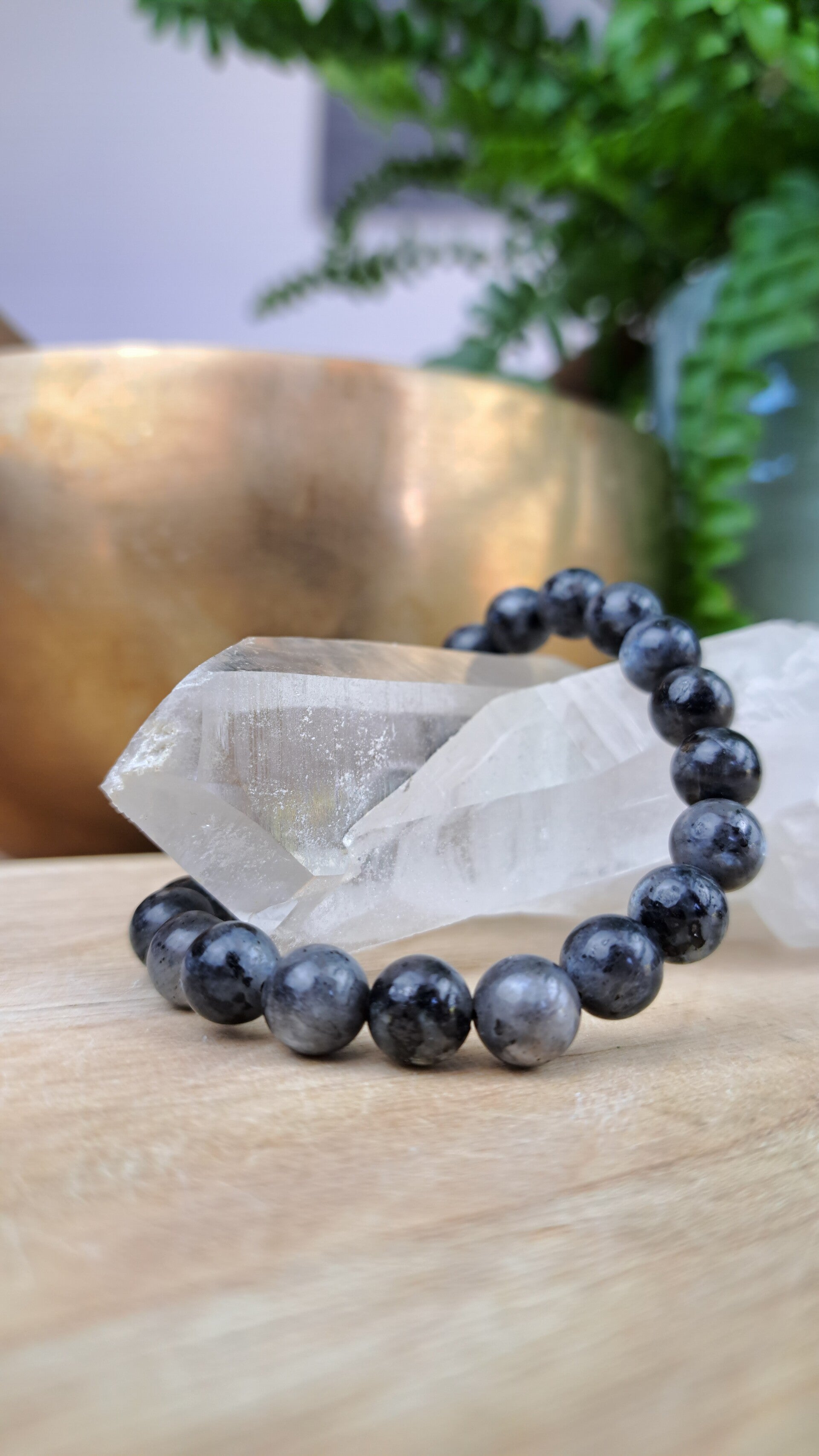 Larvikiet 8mm (armband, kogel)