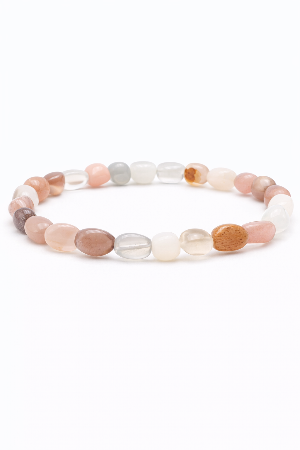 Maansteen multicolor 6-8mm (armband, trommelsteentjes)