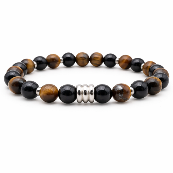 Tijgeroog Onyx 8 mm herenarmband