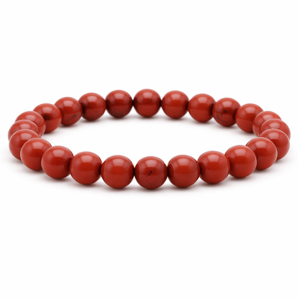 Rode Jaspis 8mm (armband, kogel)