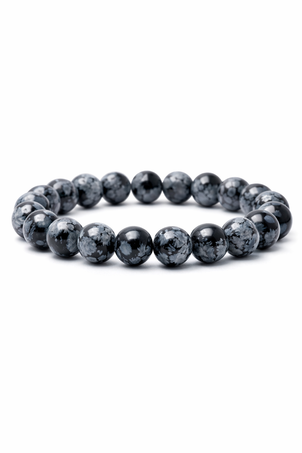 Sneeuwvlokobsidiaan 10mm (armband, kogel)