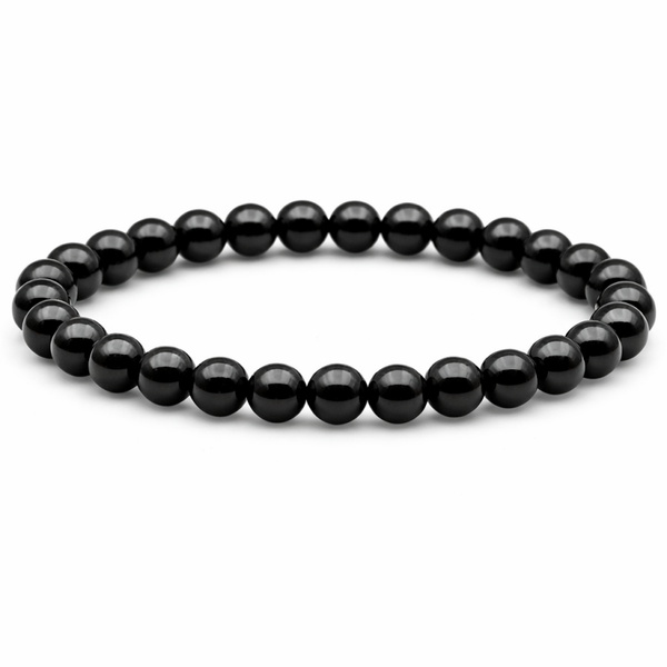 Zwarte Obsidiaan 6mm (armband, kogel)