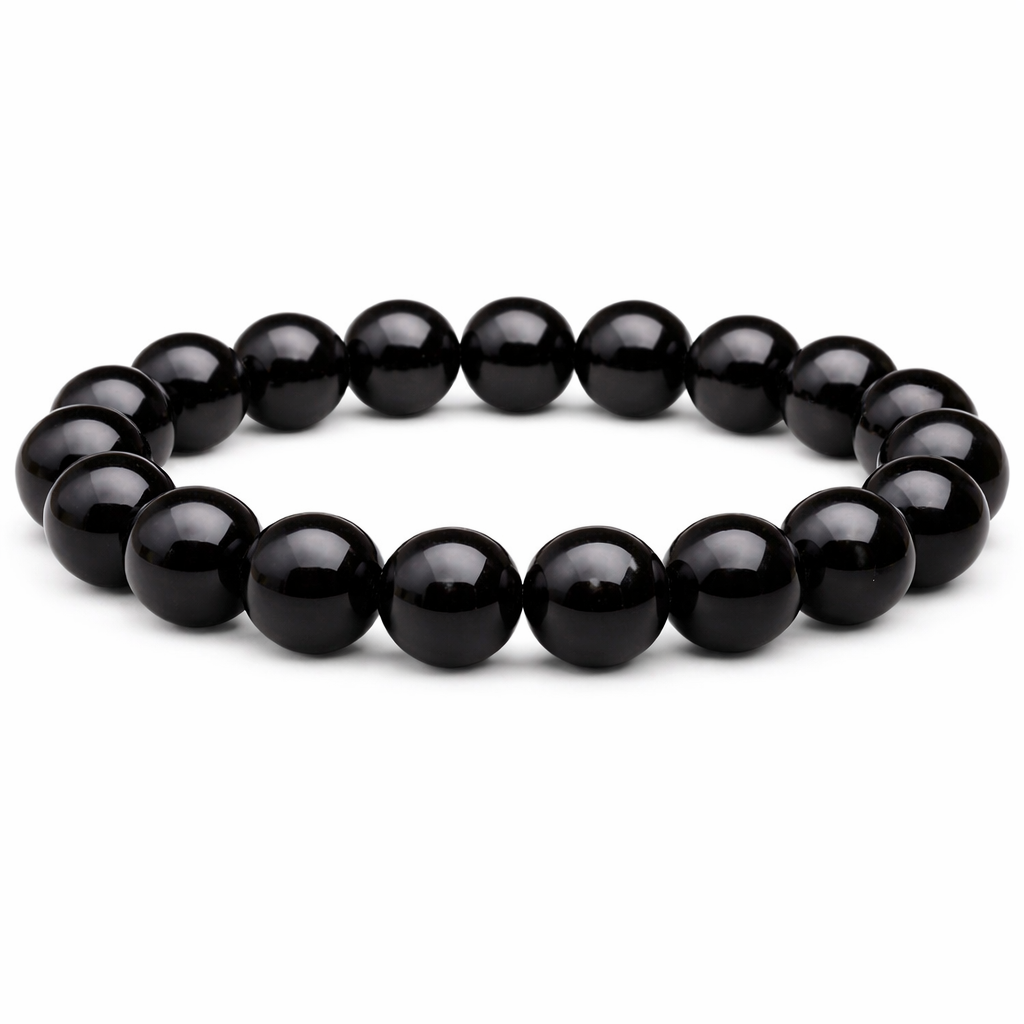 Zwarte Obsidiaan 8mm (armband, kogel)