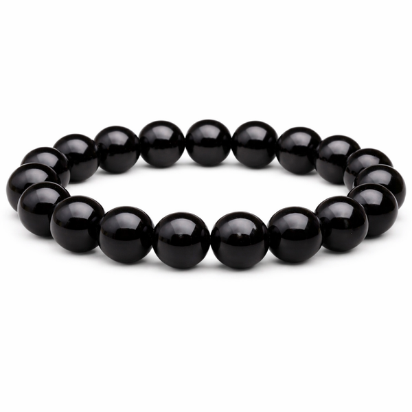 Zwarte Obsidiaan 8mm (armband, kogel)