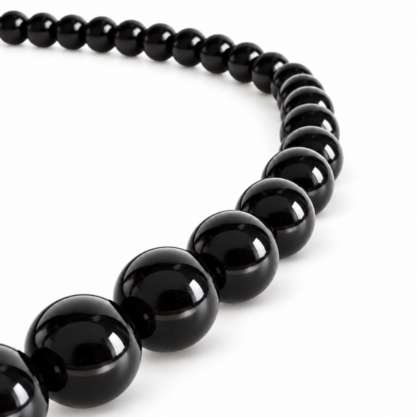Zwarte Onyx ketting 6 mm | 45 cm