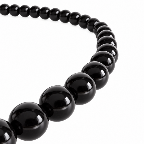 Zwarte Onyx ketting 6 mm