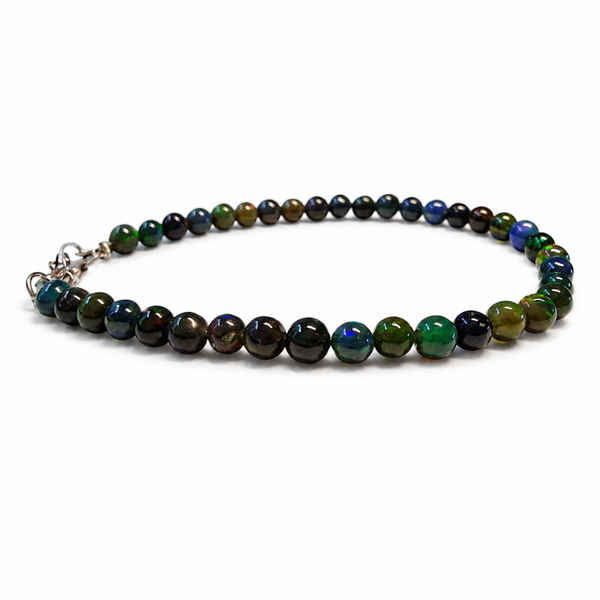 Zwarte Opaal armband 4 mm