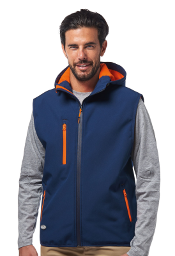 Gilet Softshell Logica ATLANTIS – Triplo Strato, Interno in Pile e Cappuccio Fisso