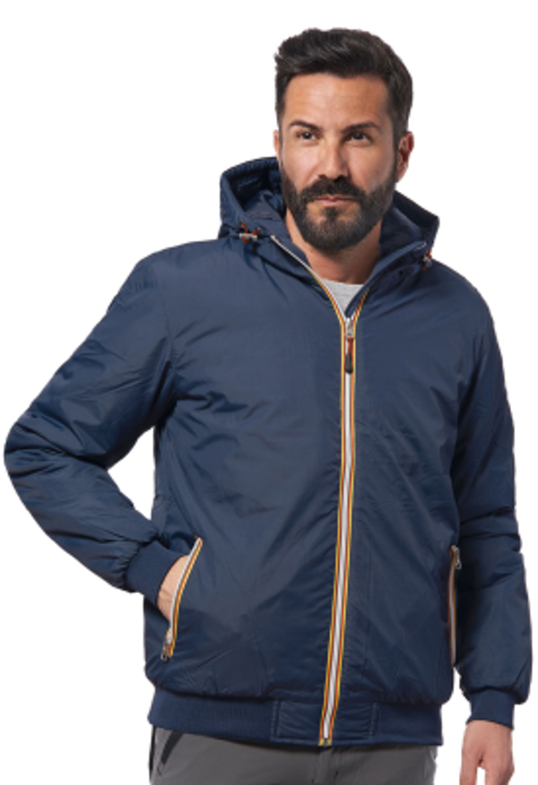 Giubbotto Tecnico Logica NAIROBI – In Nylon, Idrorepellente con Cappuccio Imbottito e Zip in Contrasto