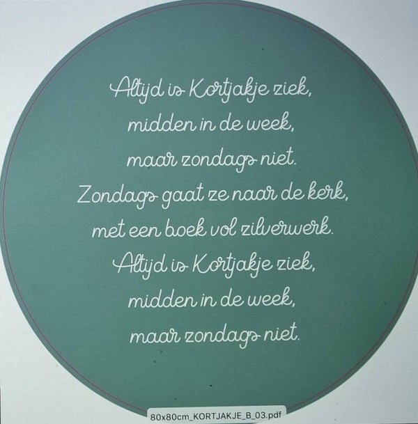 Muurcirkel  Kortjakje nr b_03