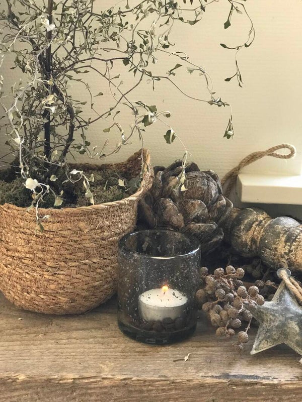 Bubble glas waxinehouder