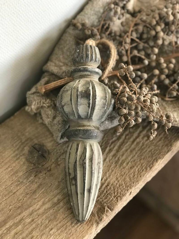 Hang ornament vintage grey, small