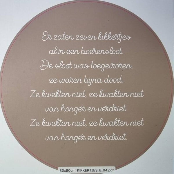 Muurcirkel  kiekkertje nr b_04