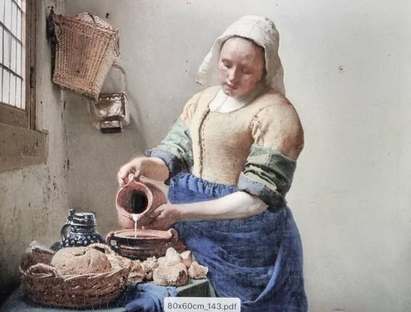 Spatscherm melkmeisje