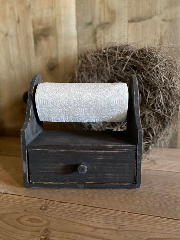 Vergrijsd Keukenrol kastje met laatje