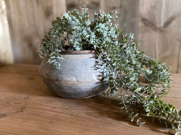 Zinken ronde bloempot