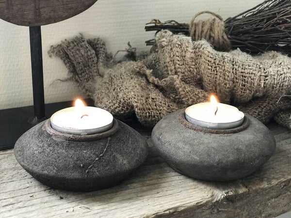 Houten waxinelichthouder