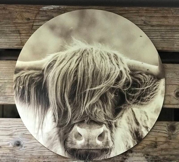 Pannenonderzetter sepia Schotse hooglander nr 1