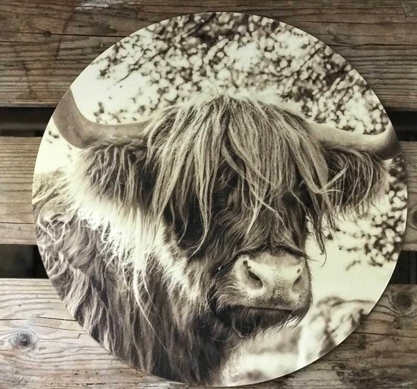 Pannenonderzetter Sepia Schotse hooglander nr 3