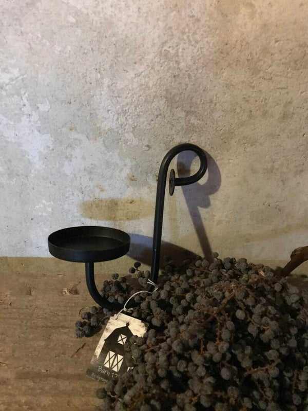 Zwarte glashaak voor kaars