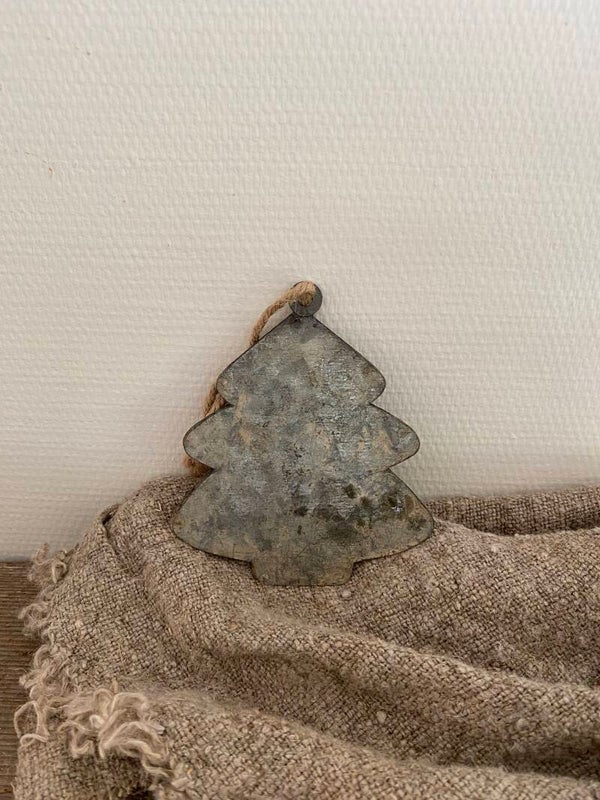 Zinken kleine kerstboom hanger