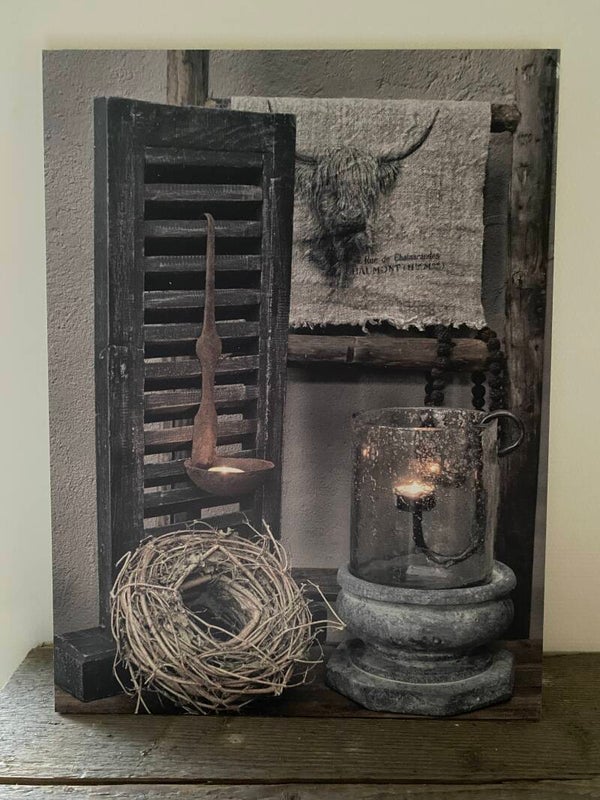 Houten paneel luik en ladder zonder ophangkoord