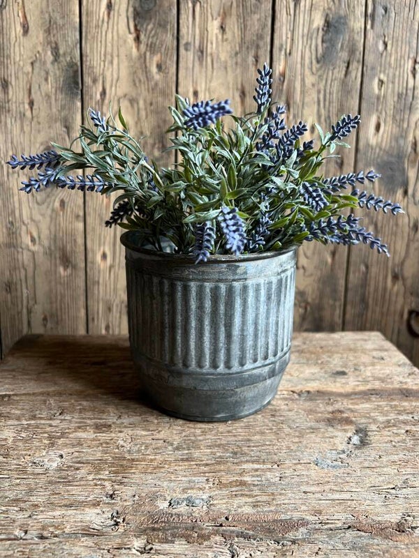 Zinken ribbelpot groot