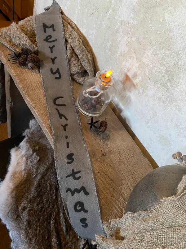 Grijs Merry Christmas lint